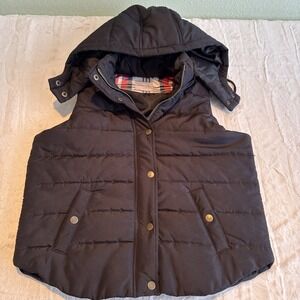 Favlux Packable Black Puffer Vest Full Zip Button Closure Women's Medium